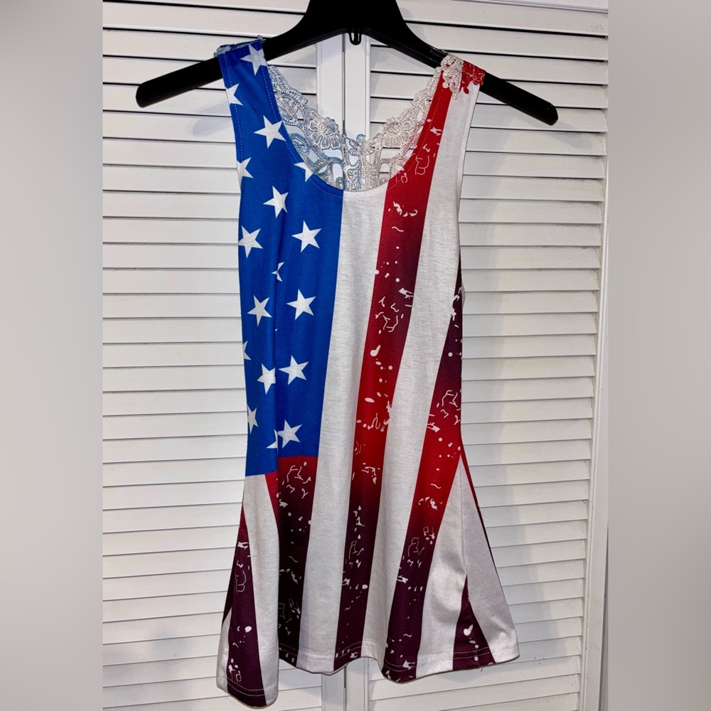 Patriotic Stars and Stripes tank top